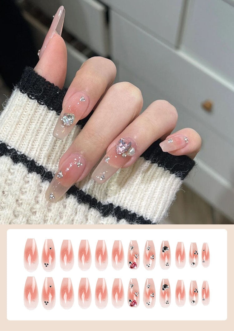 Jelly Press on Fake Nails - Orchid Unique
