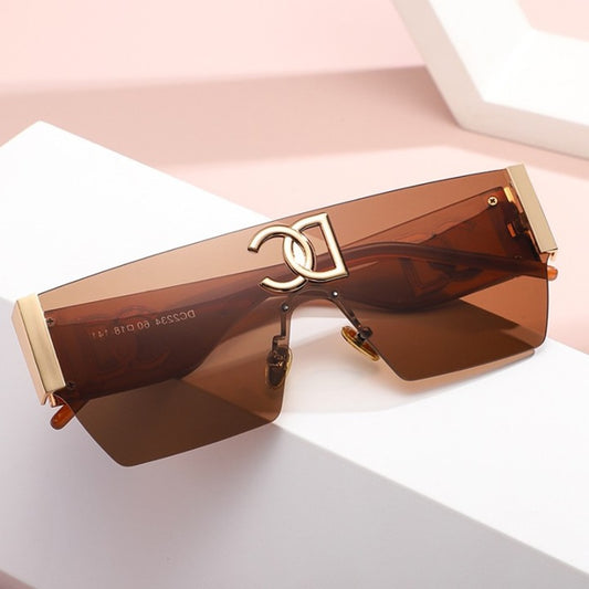 Vintage Square Rimless Sunglasses - Orchid Unique