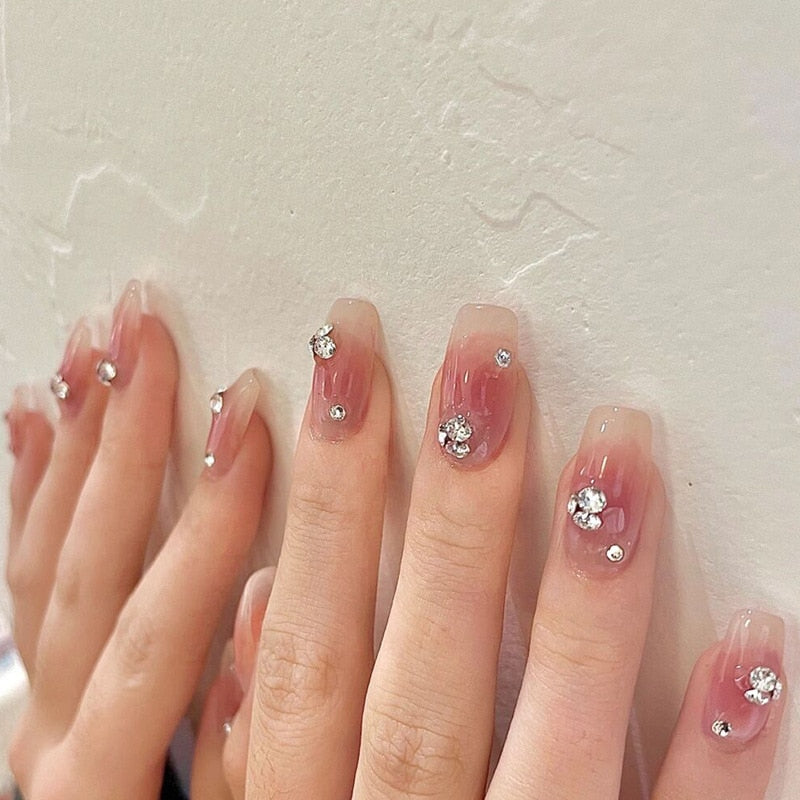 Jelly Press on Fake Nails - Orchid Unique