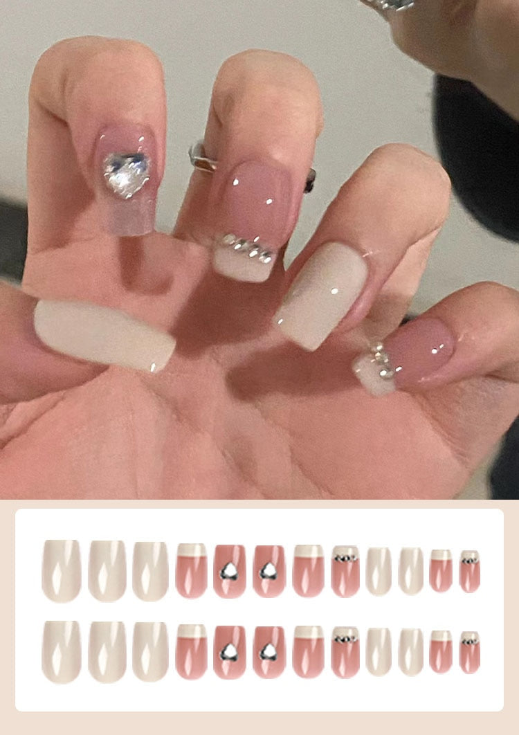 Jelly Press on Fake Nails - Orchid Unique