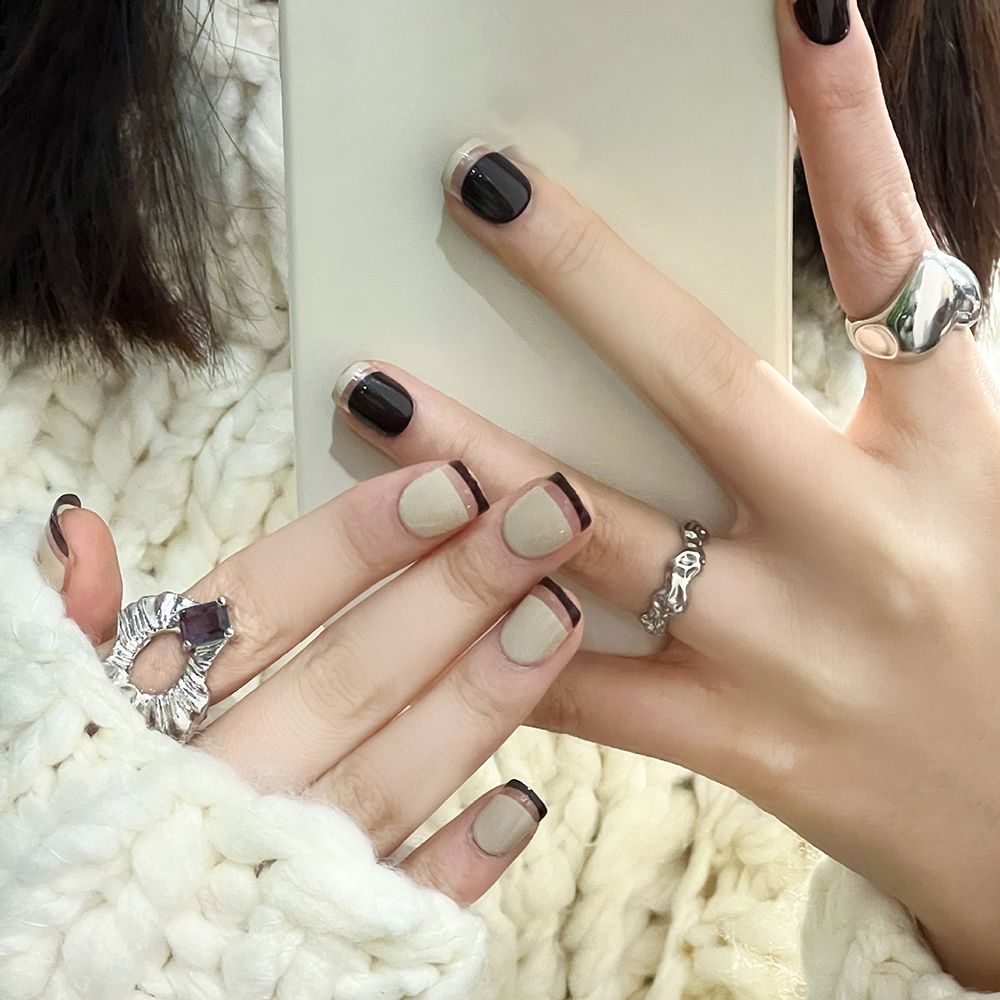 Sweet Short Round/Square Head False Nail Art - Orchid Unique