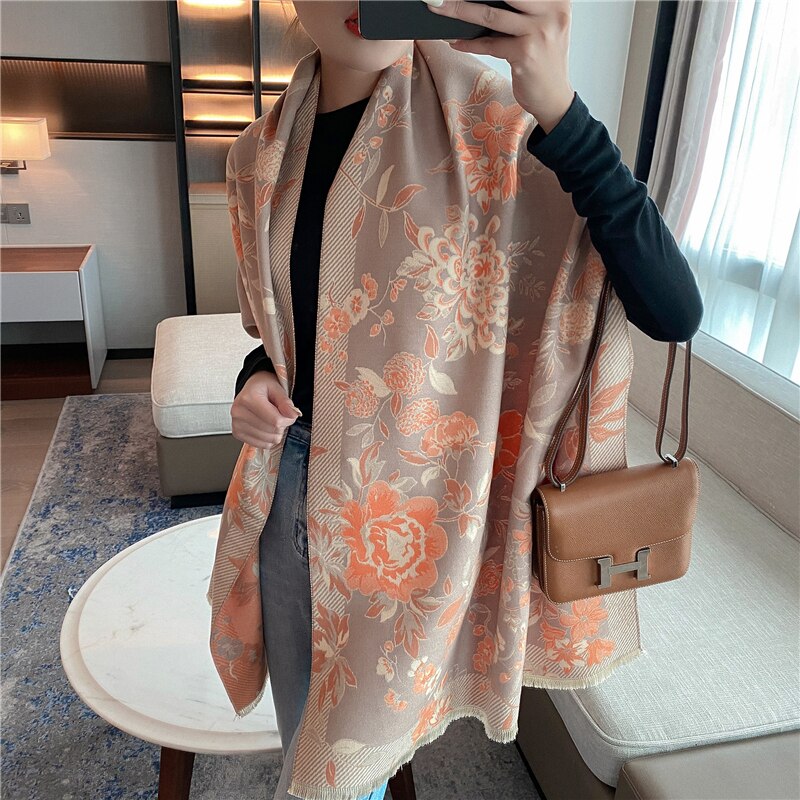 2023 Cashmere Winter Scarf for Women Luxury - Orchid Unique