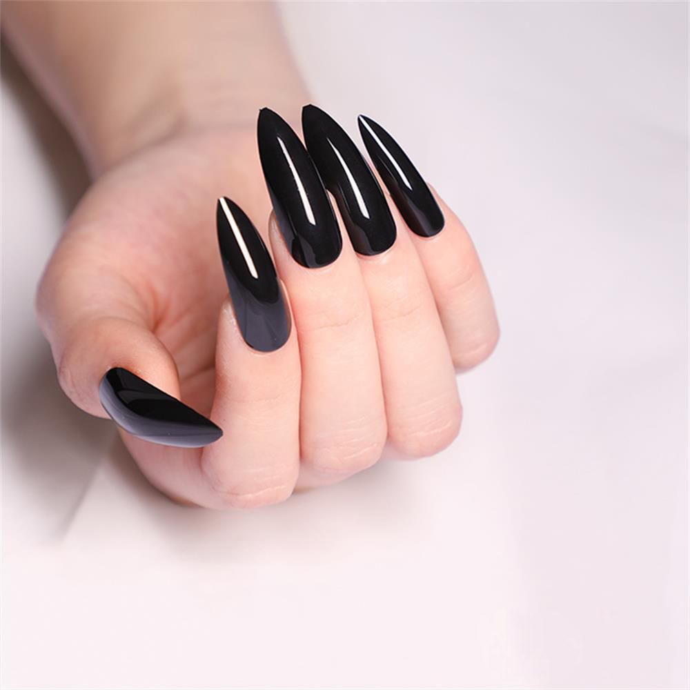Ballet French Coffin False Nails - Orchid Unique
