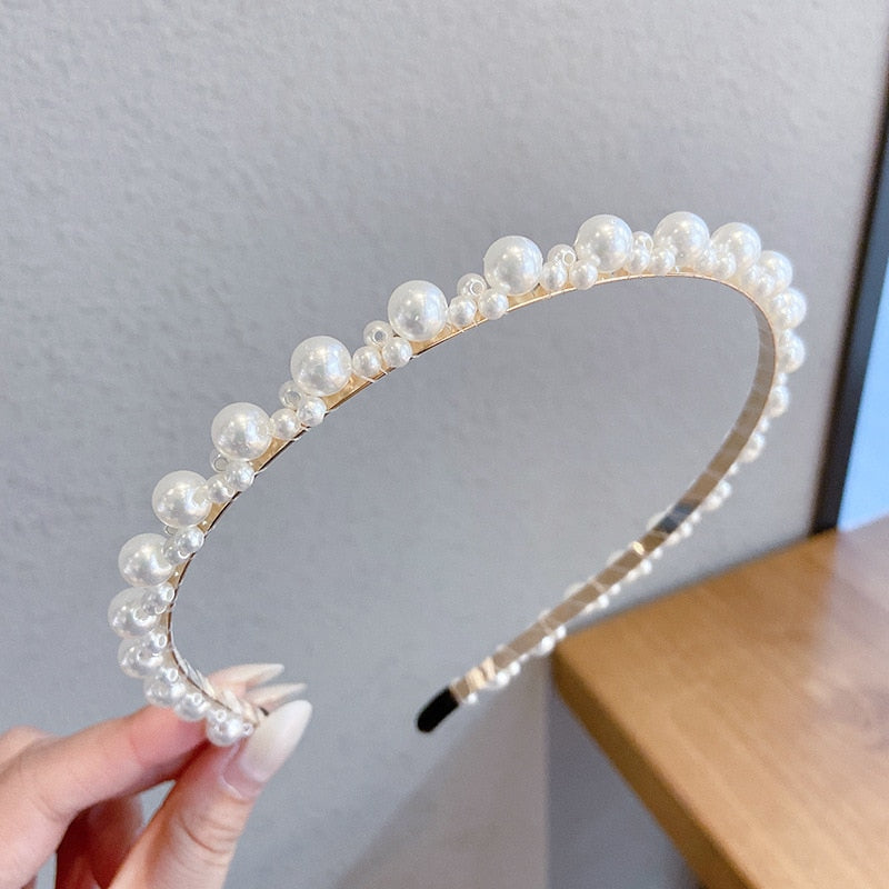 New Full Pearls Hair Bands - Orchid Unique