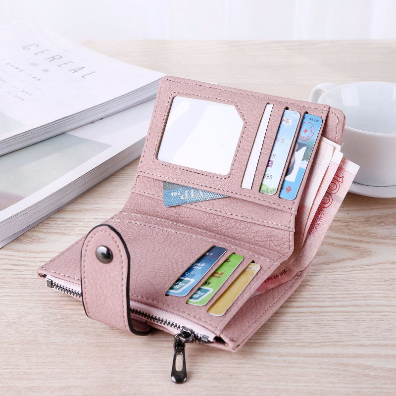 Simple Retro Rivets Wallet - Orchid Unique