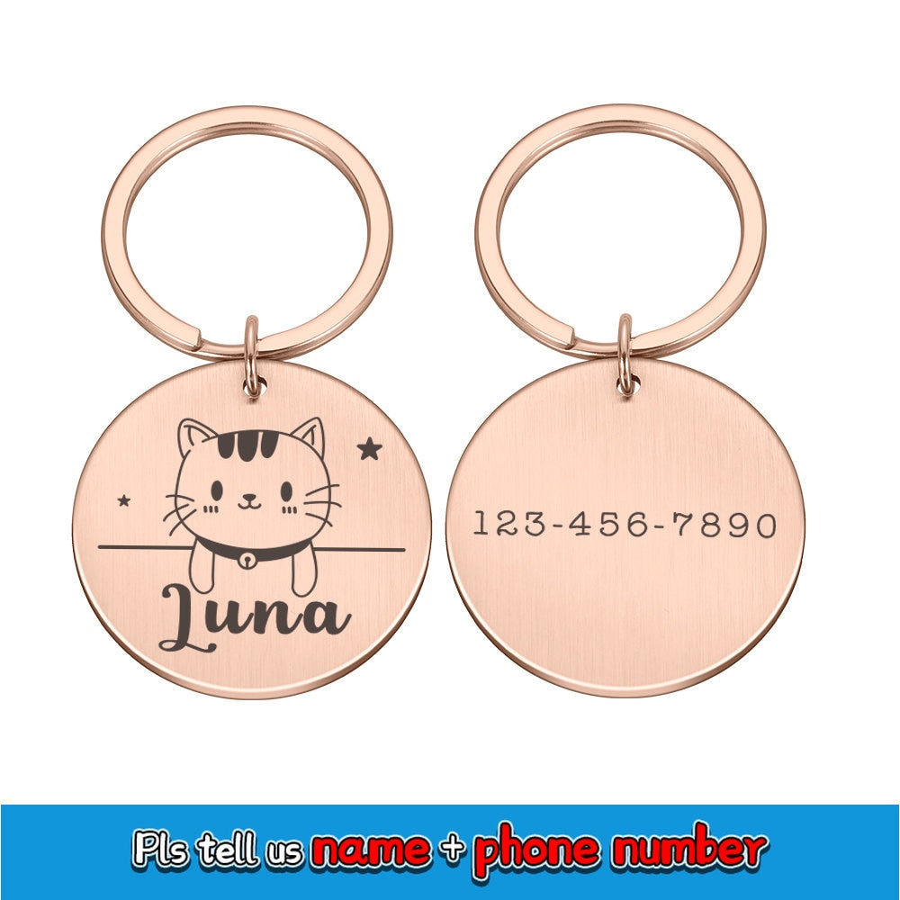 Personalized engraving pet tags - Orchid Unique