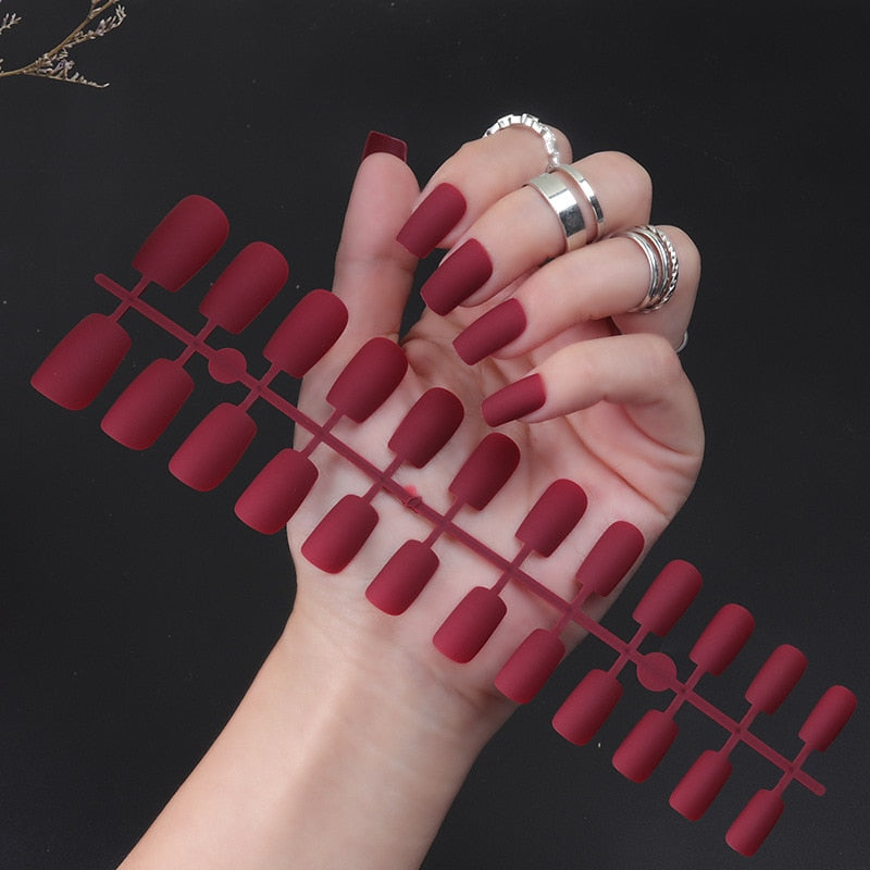 Matte False Nails Glue Square Head - Orchid Unique