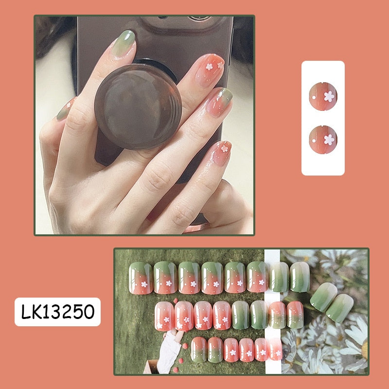 Cute Wearable Press On Nail Art - Orchid Unique