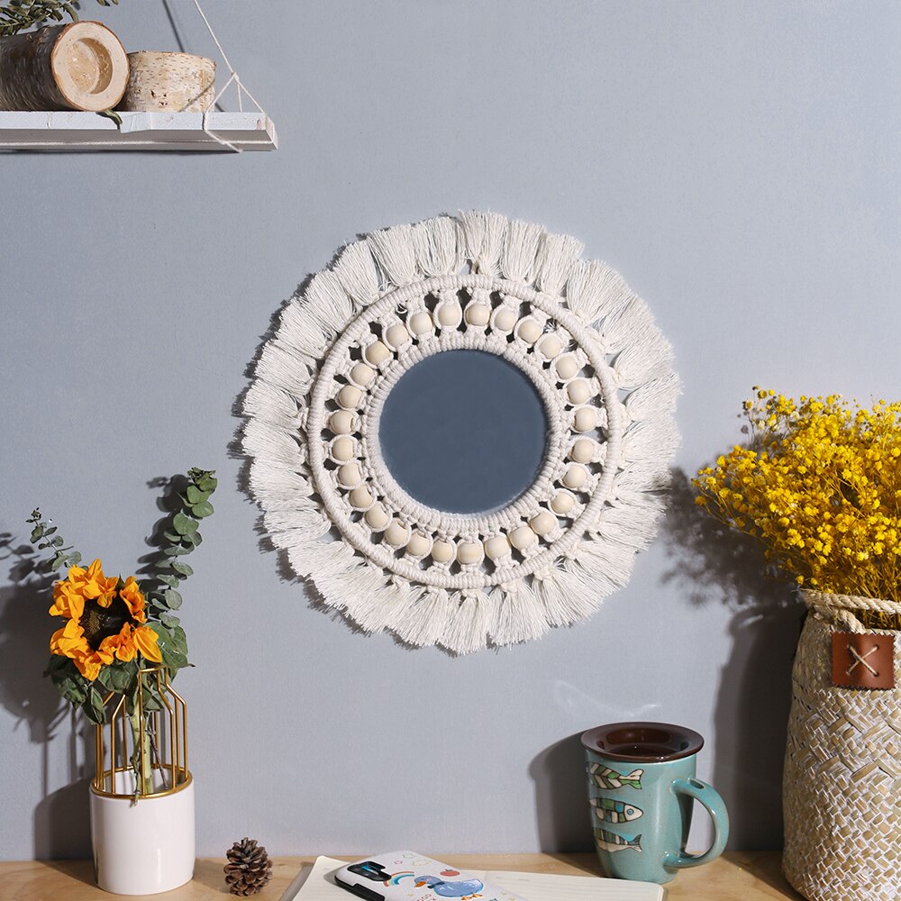 BOHO Macrame Decorative Wall Mirror - Orchid Unique