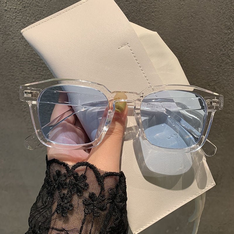 OIMG New Unisex Rectangle Vintage Sunglasses 2022 Fashion Design Retro Sun Glasses Female Lady Eyeglass Cat Eye Casual Goggles - Orchid Unique