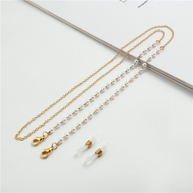 Pearl Beaded Trendy Eyeglasses Chains - Orchid Unique