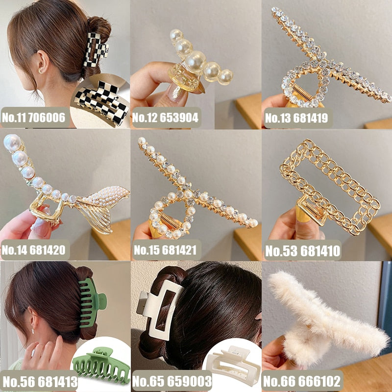 Pearl Hair Claw Set Clip - Orchid Unique