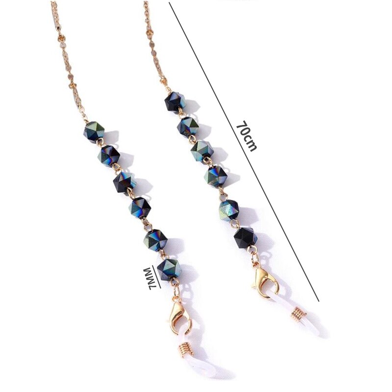 Bohemian Crystal Beaded Glasses Chains - Orchid Unique