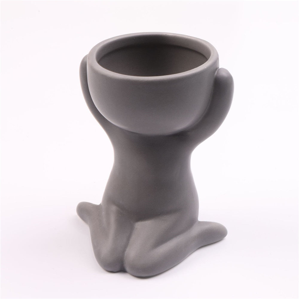 Creative Humanoid Ceramic  Vase - Orchid Unique