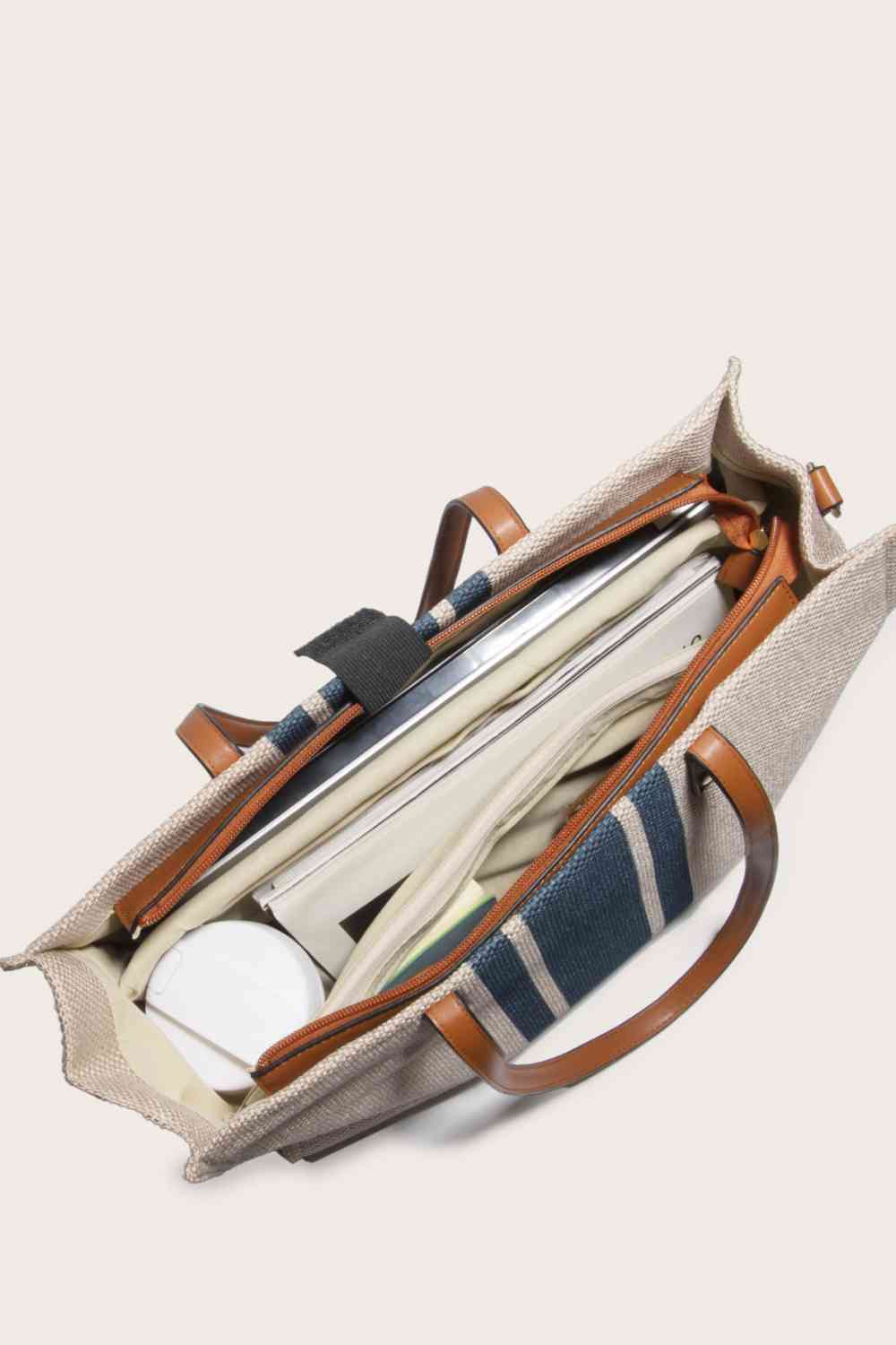 Striped Tote Bag - Orchid Unique Bag size: Oversize Material: Cotton, linen, polyester Product measurements: 16.5*5.5*12.2 in Khaki / One Size Striped Tote Bag Bag size: Oversize Material: Cotton, linen, polyester Product measurements: 16.5*5.5*12.2 in (Store description) 4 3 78456033 (Store description) 101300745948470 Khaki / One Size Orchid Unique