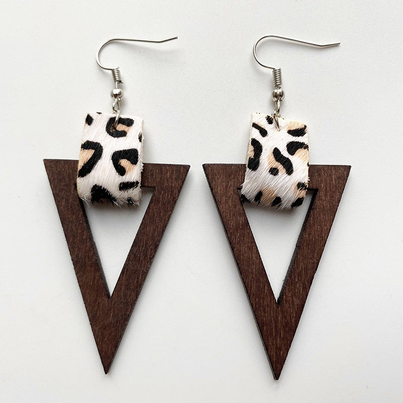 Geometric Drop Earrings Orchid Unique 