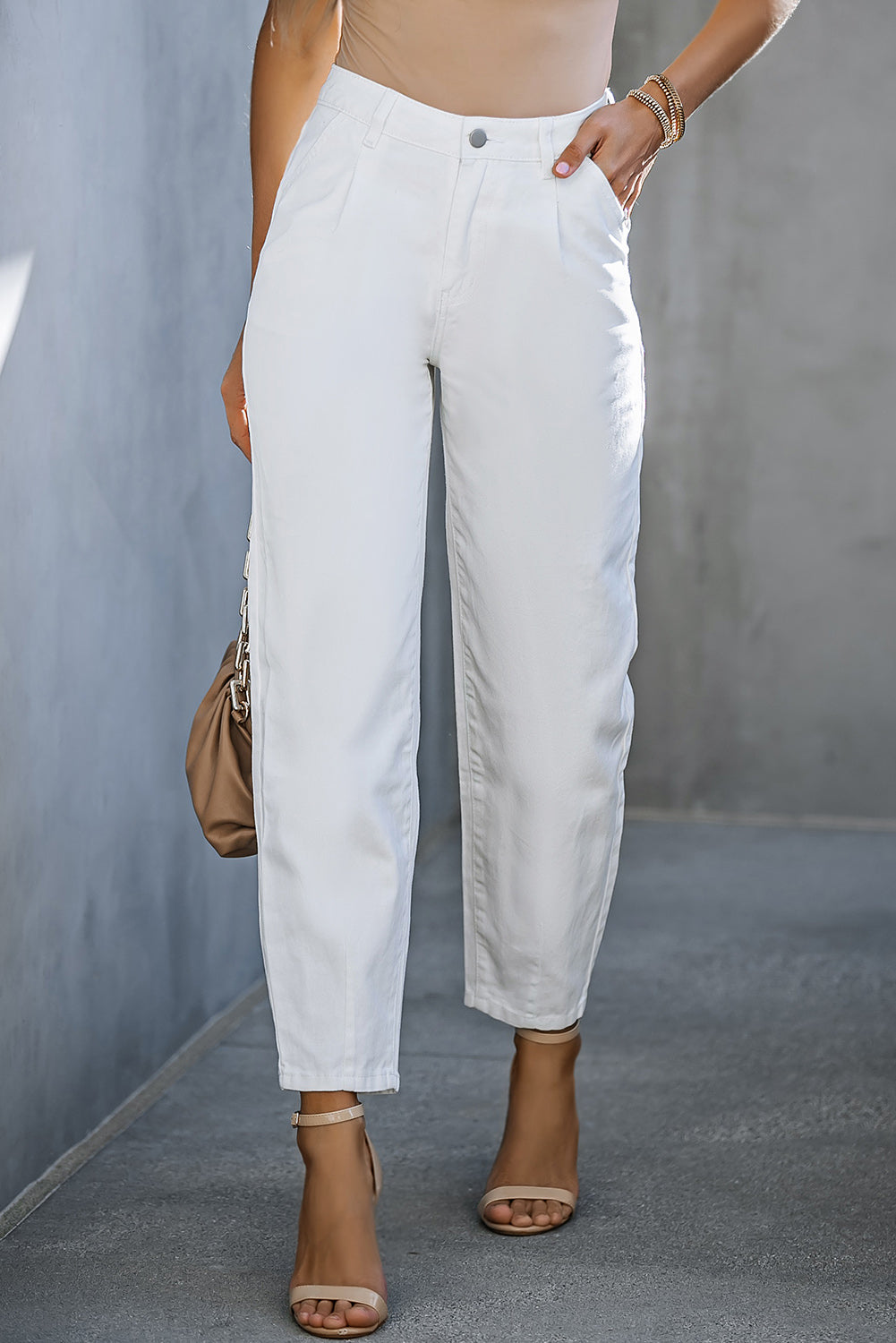 High-Waist Straight Jeans Orchid Unique 