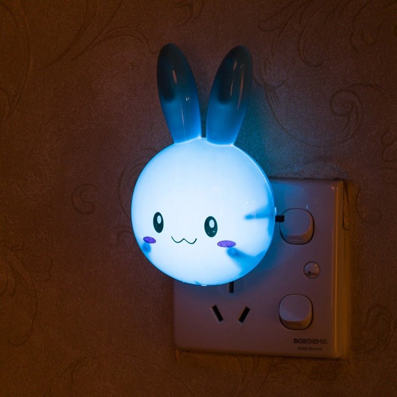 3 Colors LED Cartoon Rabbit Night Lamp - Orchid Unique