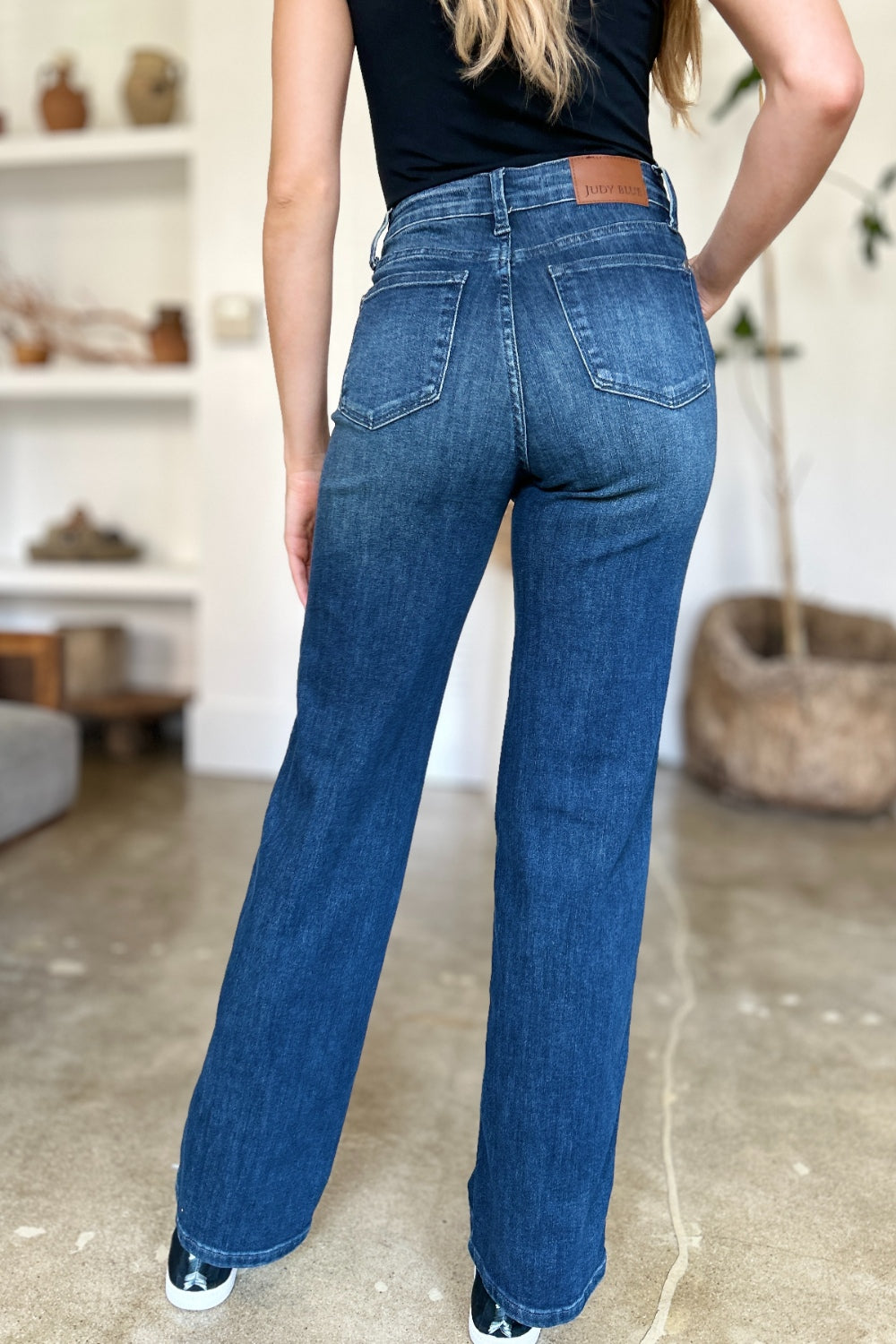 Judy Blue Full Size Tummy Control Straight Jeans Orchid Unique 