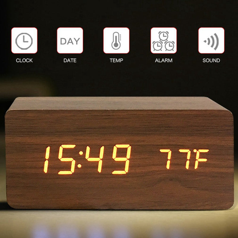 Dual Display Smart Digital LED Alarm Clock - Orchid Unique 