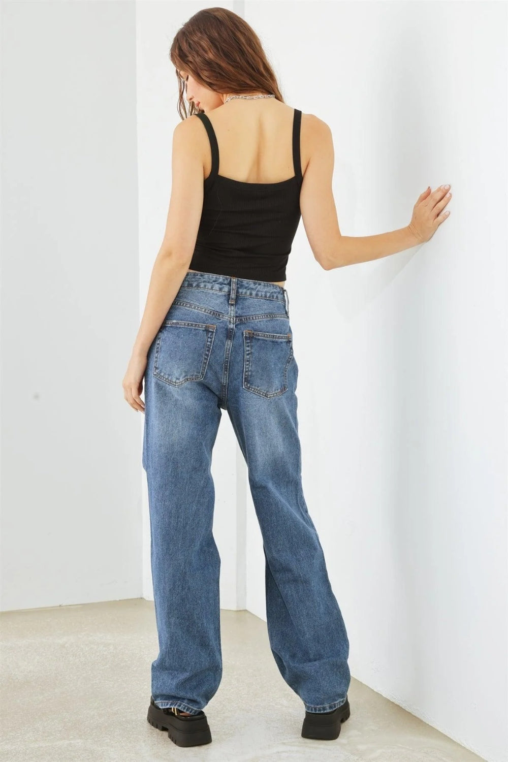 HAMMER COLLECTION Distressed High Waist Jeans Orchid Unique 