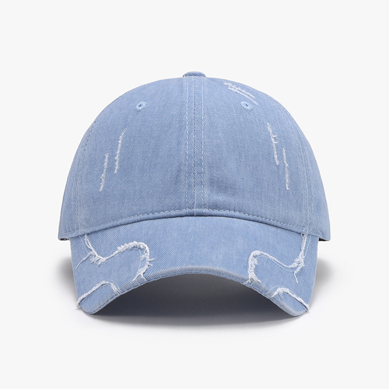 Raw Hem Adjustable Cap Orchid Unique 