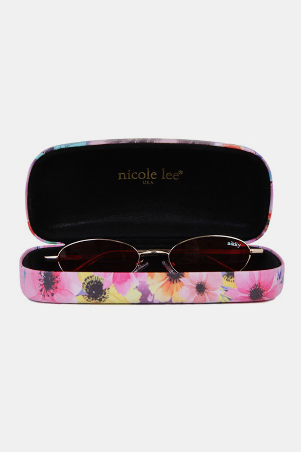 Nicole Lee USA Metal Frame Finley Oval Sunglasses Orchid Unique 