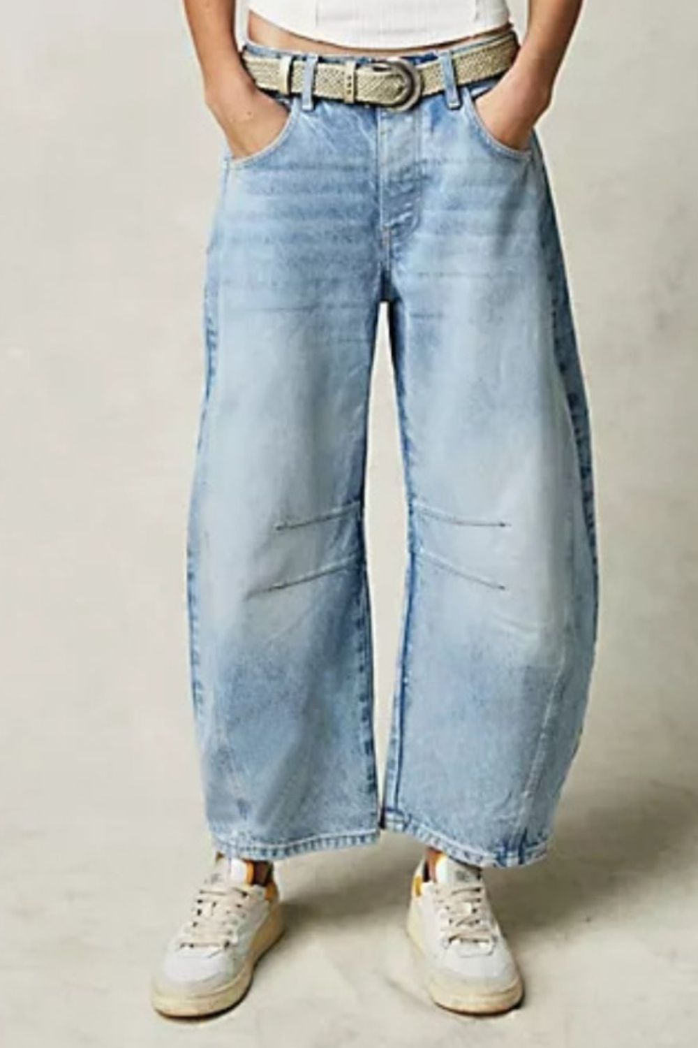 Wide Leg Jeans with Pockets Orchid Unique 