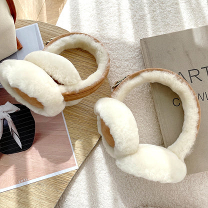 Natural Wool Ear Warmer Ear Muffs