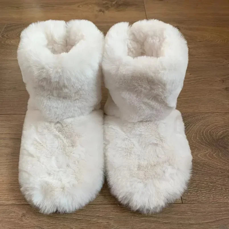 Women's Fuzzy Winter Indoor Slippers – Warm Plush Flat Shoes for Cozy Comfort Orchid Unique 