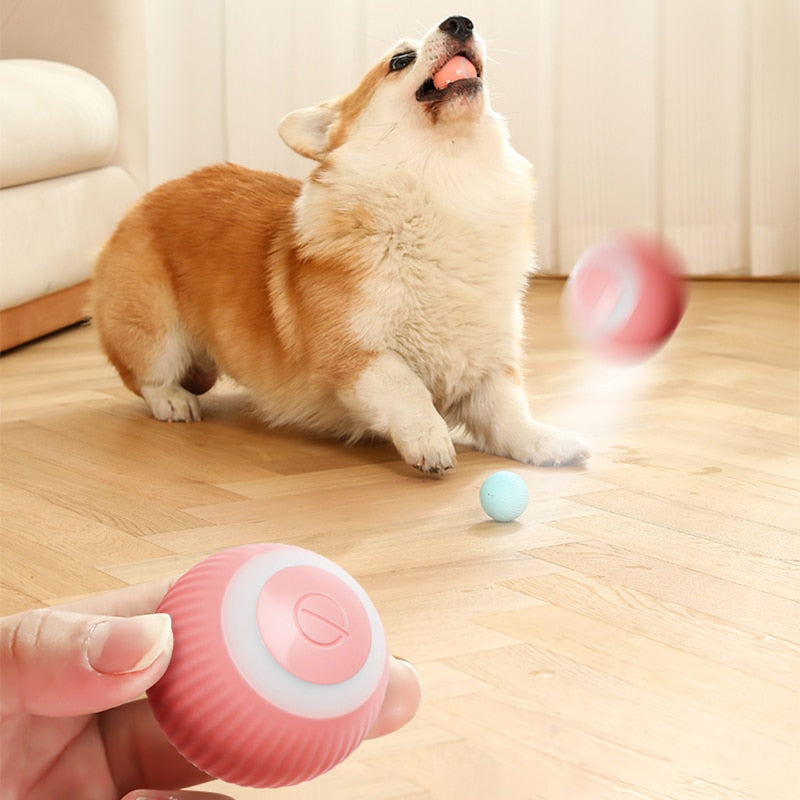 Electric Dog Toys Smart Puppy Ball Toys For Cat Small Dogs Funny Auto Rolling Ball Self-moving Puppy Games Toys Pet Accessories - Orchid Unique  Orchid Unique 