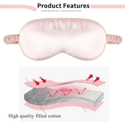 Luxury 100% Mulberry Silk Sleep Mask – Ultra-Soft Eye Shade for Deep Sleep