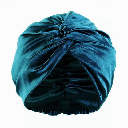 19 Momme Mulberry Silk Sleep Bonnet – Adjustable Twisted Turban