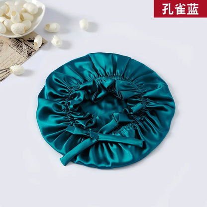 Double‑Layer 100% Mulberry Silk Turban Sleep Cap – Eco Silk Bonnet