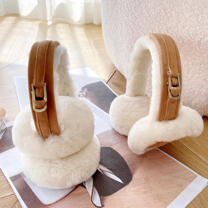 Natural Wool Ear Warmer Ear Muffs