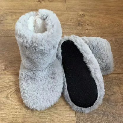 Women's Fuzzy Winter Indoor Slippers – Warm Plush Flat Shoes for Cozy Comfort