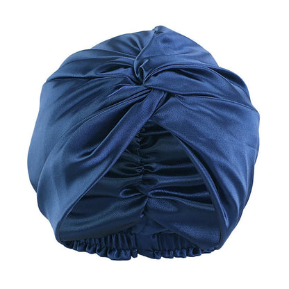 19 Momme Mulberry Silk Sleep Bonnet – Adjustable Twisted Turban