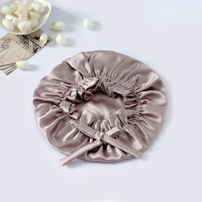 Double‑Layer 100% Mulberry Silk Turban Sleep Cap – Eco Silk Bonnet