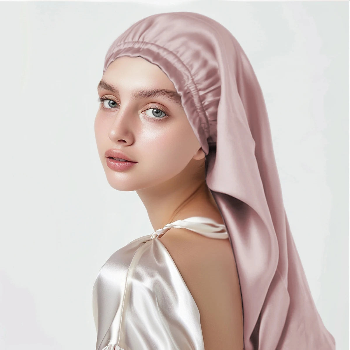 22 Momme Pure Mulberry Silk Sleep Bonnet – Long Curly Hair Cap