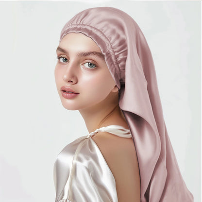22 Momme Pure Mulberry Silk Sleep Bonnet – Long Curly Hair Cap