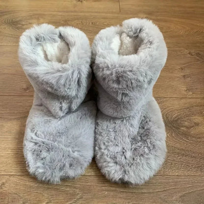 Women's Fuzzy Winter Indoor Slippers – Warm Plush Flat Shoes for Cozy Comfort