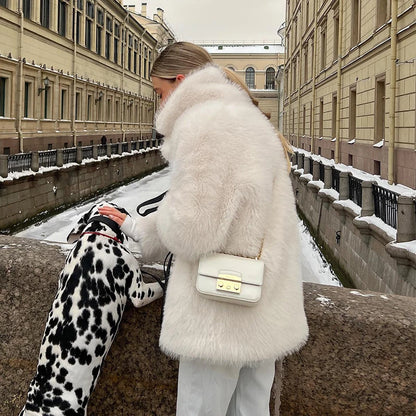 Luxury Eco-Coat: Your Royal Faux Fur Statement Piece