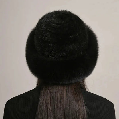 New Genuine Real Natural Knitted Mink Fur Hat