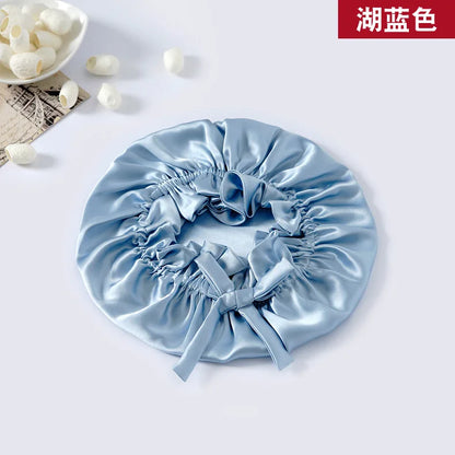 Double‑Layer 100% Mulberry Silk Turban Sleep Cap – Eco Silk Bonnet