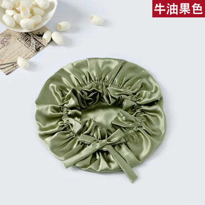 Double‑Layer 100% Mulberry Silk Turban Sleep Cap – Eco Silk Bonnet