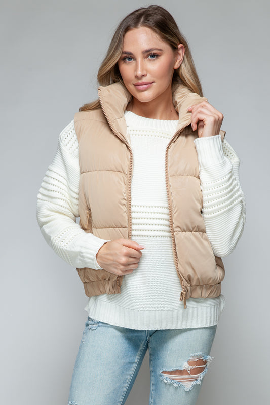 Snobbish Fine Fur Lining Quilted Vest Orchid Unique 