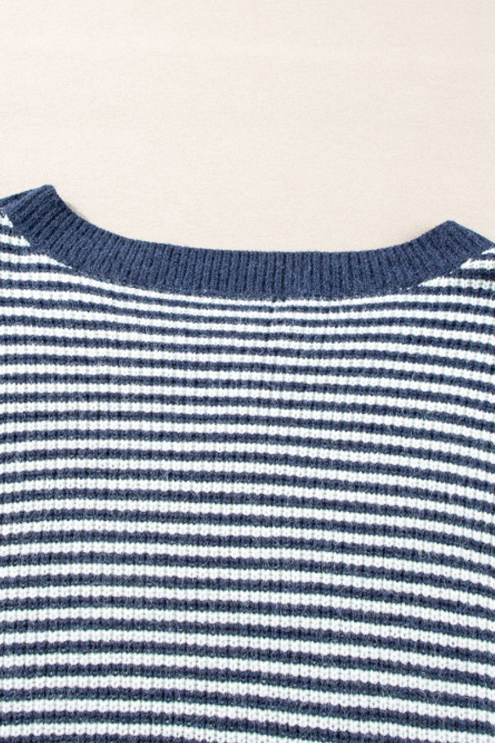 Striped Boat Neck Long Sleeve Sweater Orchid Unique 