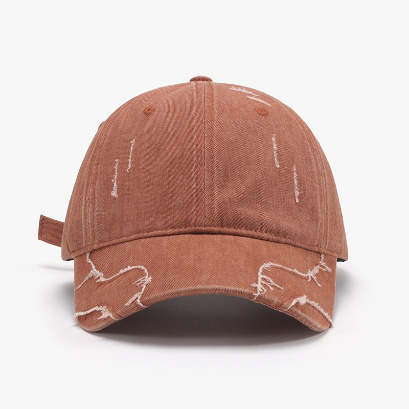 Raw Hem Adjustable Cap Orchid Unique 