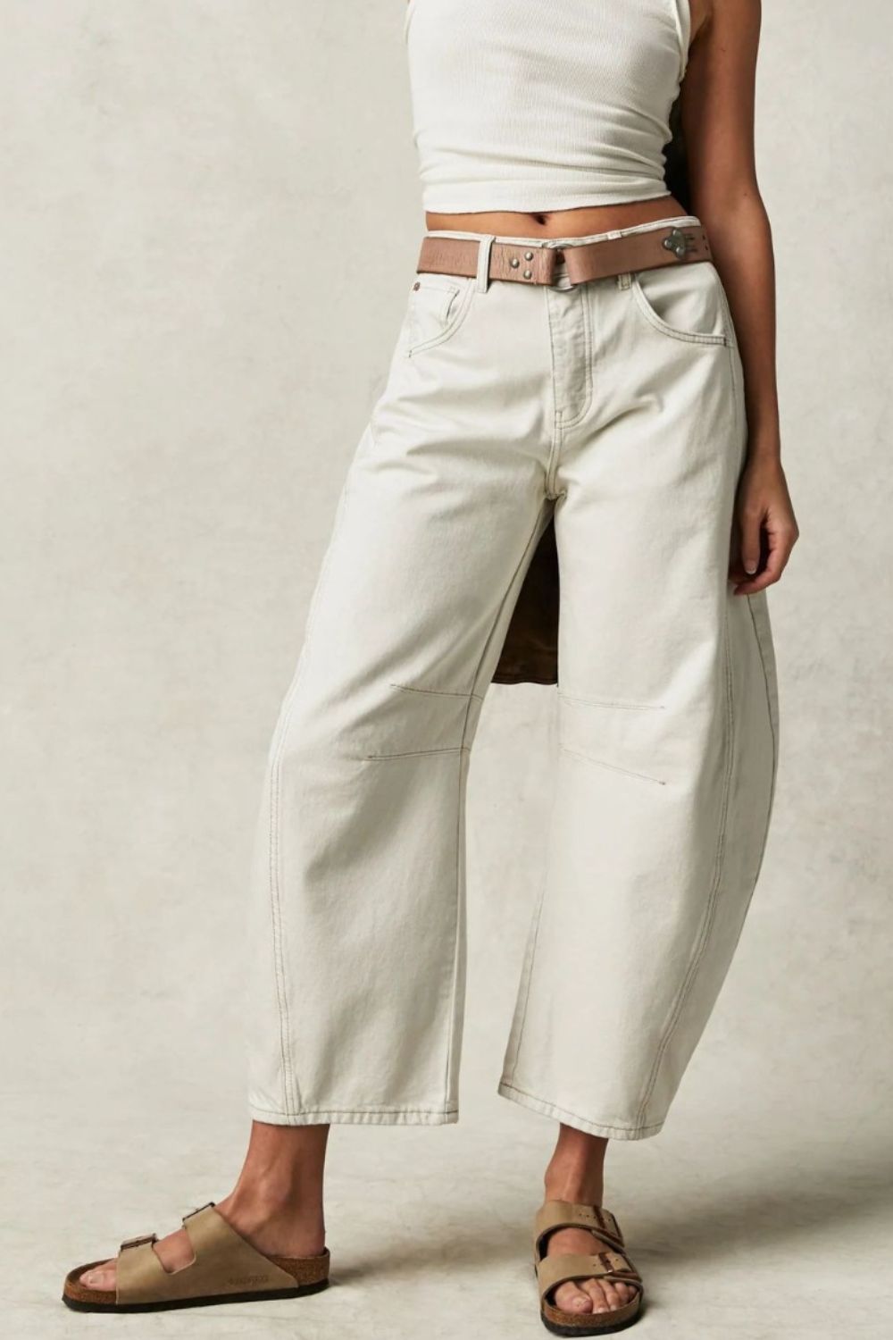 Wide Leg Jeans with Pockets Orchid Unique 