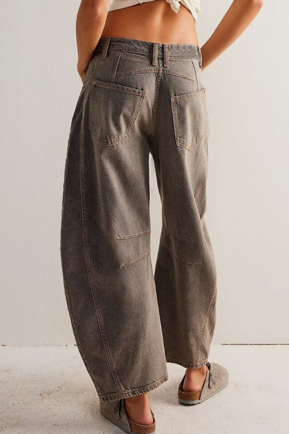 Wide Leg Jeans with Pockets Orchid Unique 